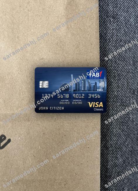 UAE First Abu Dhabi bank visa classic photolook front